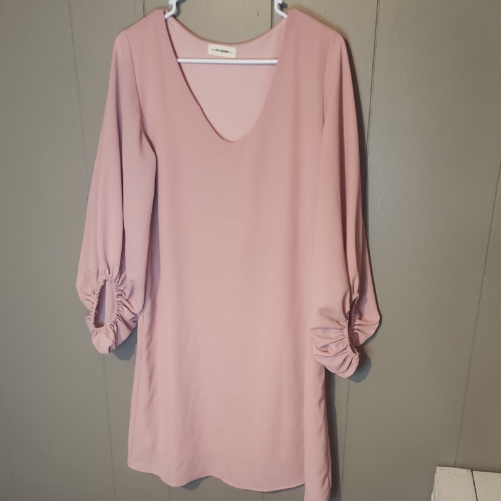 Eesome Blush Long Sleeve Dress